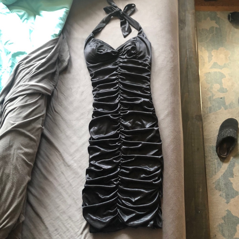 Halter black dress